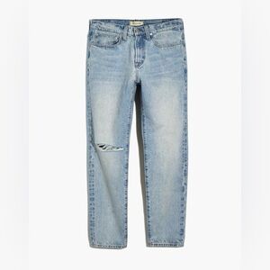 Madewell Men’s Relaxed Taper Jeans – 36x32 – Light Wash Distressed – NWT